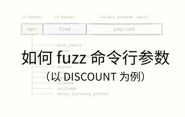 如何 fuzz argv：以 DISCOUNT 为例